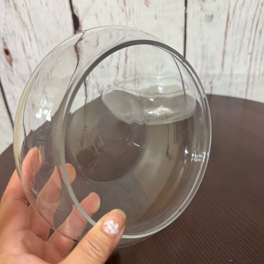 Shallow Glass Bowl Floral Vase or Terrarium 7 Pc lot Used for Table Centerpieces